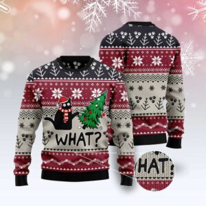 Christmas Cat What Ugly Christmas Sweater, Christmas&hellip;