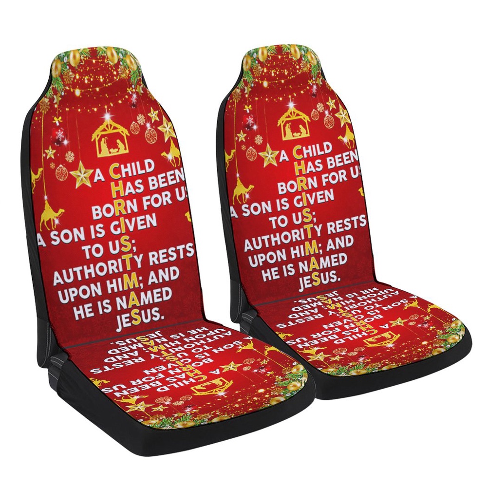 Christmas Christ Jesus He Is Named Jesus Seat Cover Cars, Christmas Car Seat Cover, Car Seat Cover