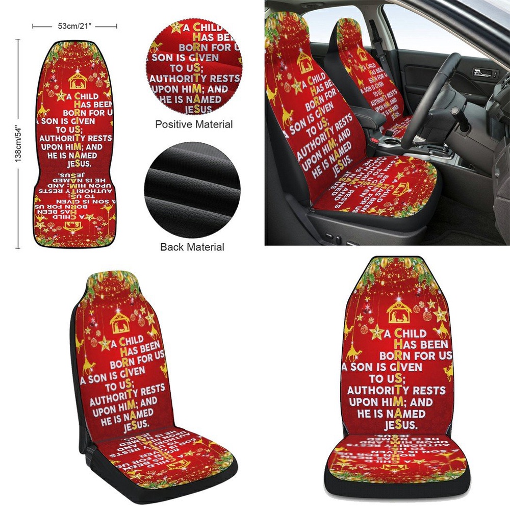 Christmas Christ Jesus He Is Named Jesus Seat Cover Cars, Christmas Car Seat Cover, Car Seat Cover