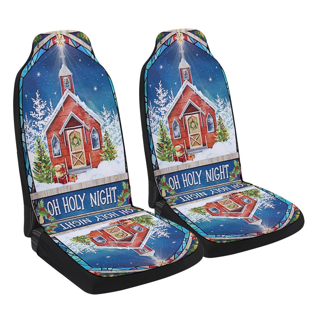 Christmas Church Oh Holy Night Seat Cover Cars, Christmas Car Seat Cover, Car Seat Cover
