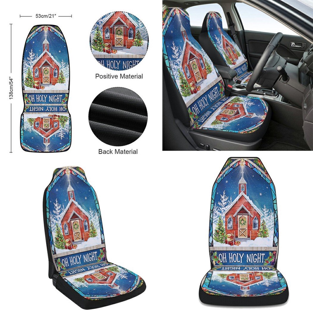 Christmas Church Oh Holy Night Seat Cover Cars, Christmas Car Seat Cover, Car Seat Cover