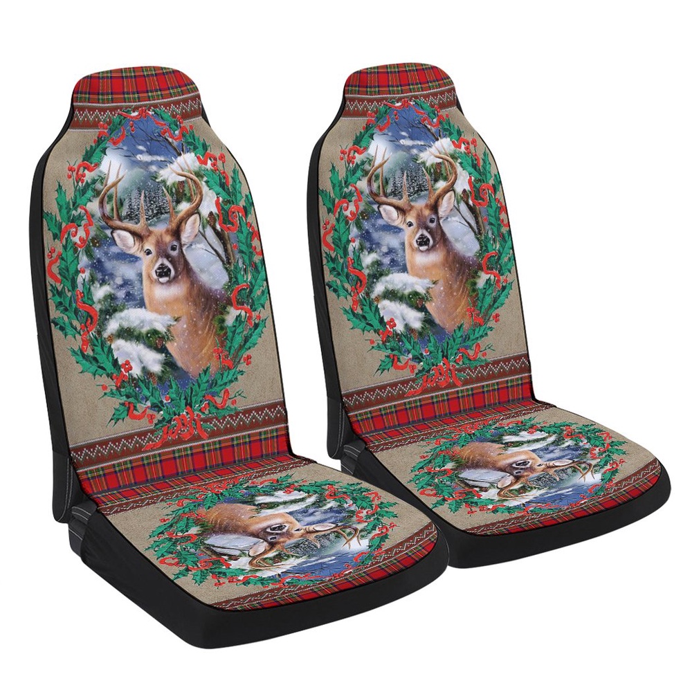 Christmas Deer Seat Cover Cars, Christmas Car Seat Cover, Car Seat Cover