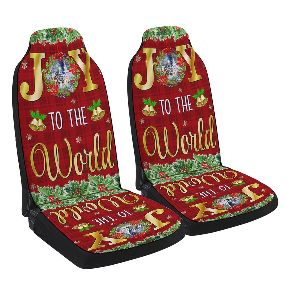 Christmas Joy To The World Seat Cover Cars, Christmas Car Seat Cover, Car Seat Cover