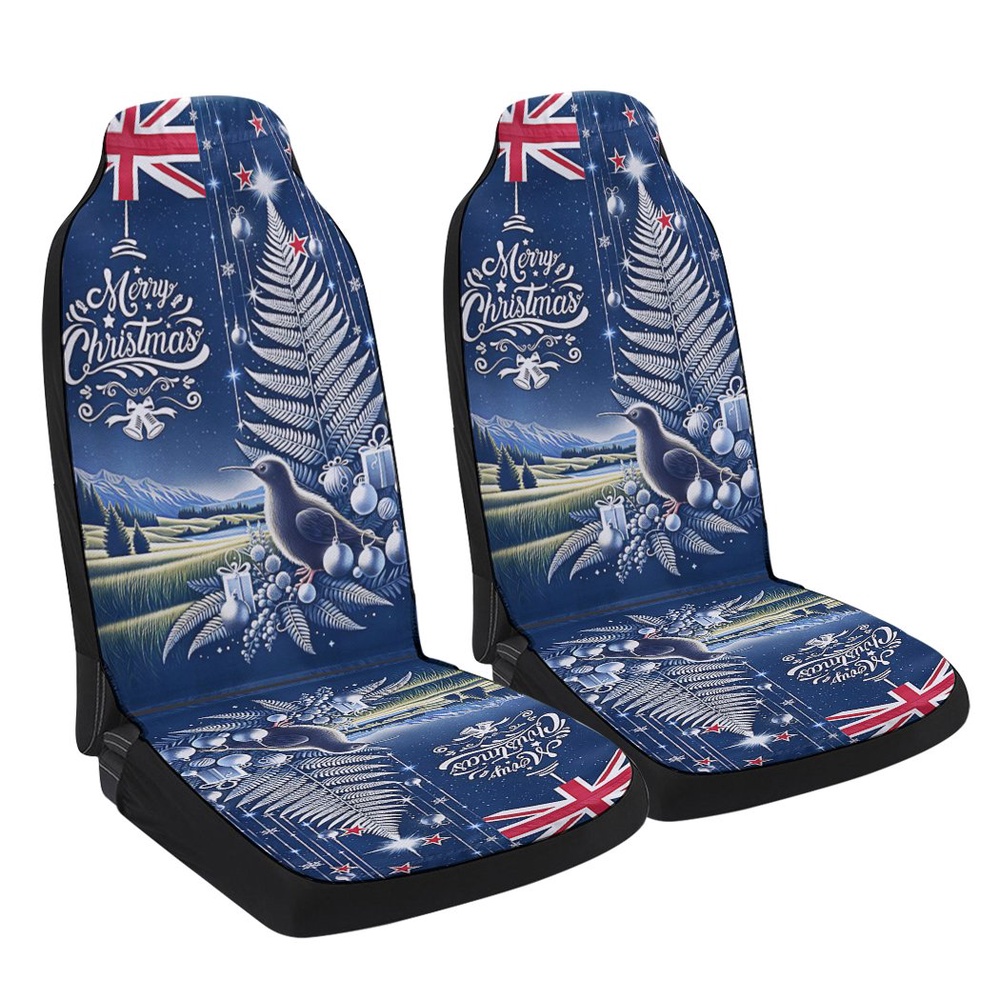 Christmas Kiwi Birds Silver Fern New Zealand Seat Cover Cars, Christmas Car Seat Cover, Car Seat Cover