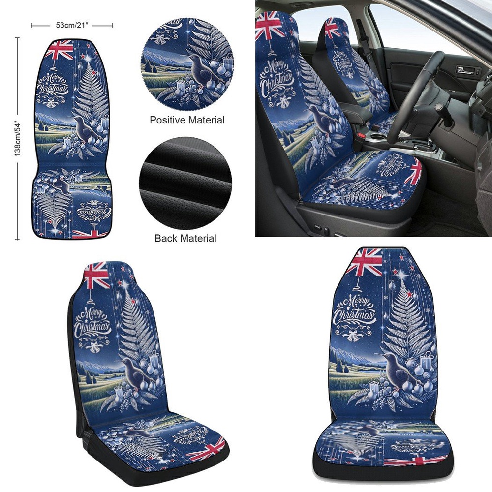 Christmas Kiwi Birds Silver Fern New Zealand Seat Cover Cars, Christmas Car Seat Cover, Car Seat Cover