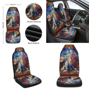 Christmas Nativity Scene Oh Holy Night Jesus Was Born Seat Cover Cars Christmas Car Seat Cover Car Seat Cover 2 n8pcnk.jpg