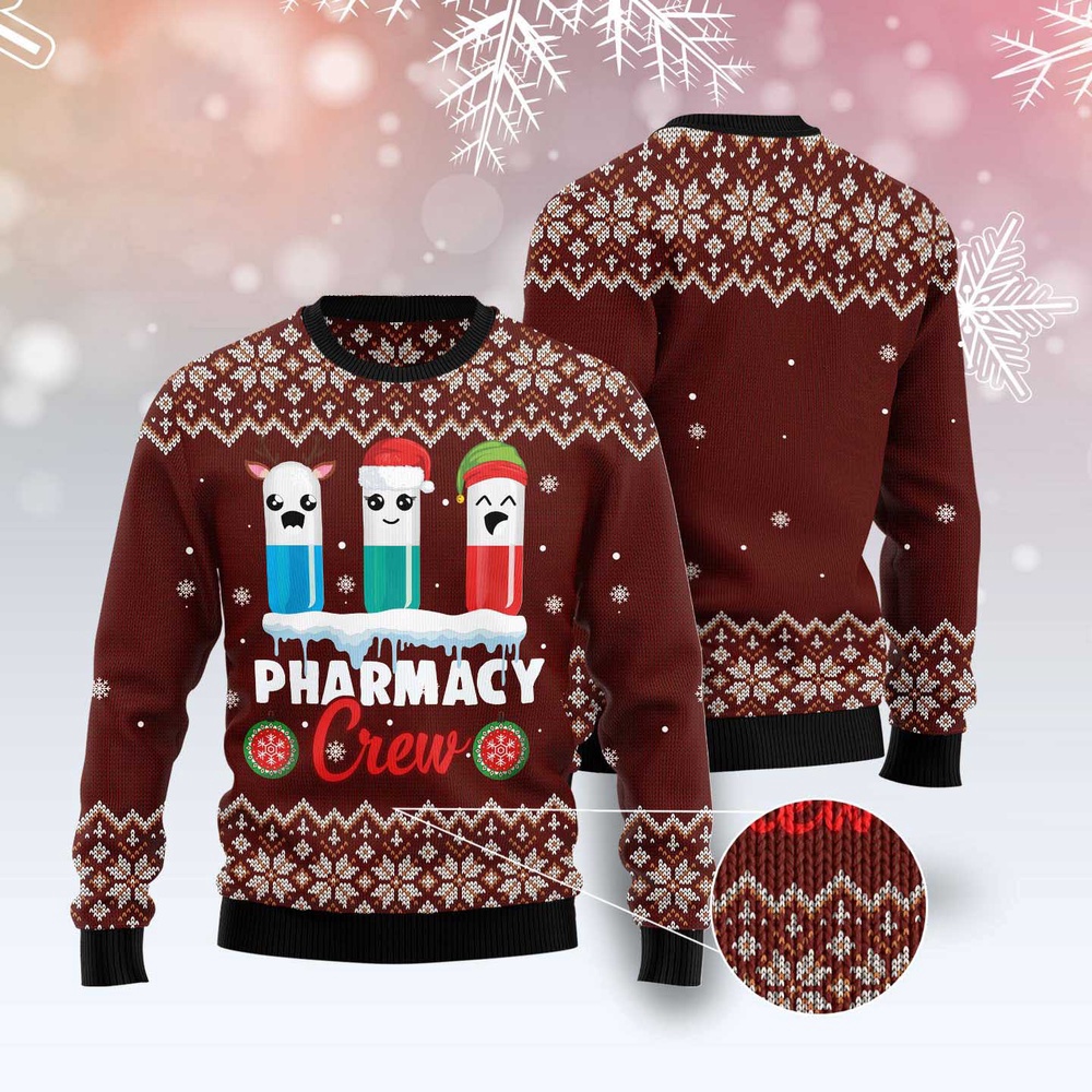Christmas Pharmacy Crew Ugly Christmas Sweater, Christmas Sweater, Ugly Sweater, Funny Xmas Sweaters