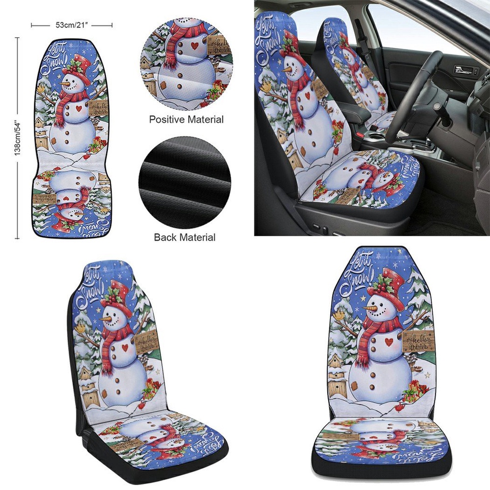 Christmas Snowman Seat Cover Cars, Christmas Car Seat Cover, Car Seat Cover