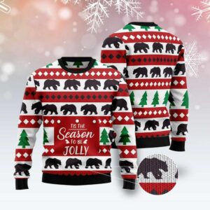 Christmas Tree And Bear Ugly Christmas Sweater,&hellip;