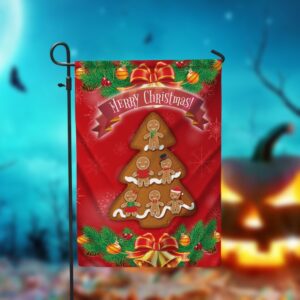 Christmas Tree Gingerbread Man Garden FlagXmas, Garden&hellip;