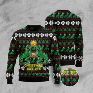 Christmas Tree Rex Ugly Christmas Sweater, Xmas&hellip;