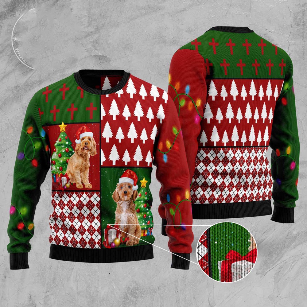 Cockapoo Hohoho Ugly Christmas Sweater, Christmas Sweater, Ugly Sweater, Funny Xmas Sweaters