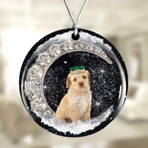 Cockapoo With Crown Diamond Ornament, Christmas Ornament,&hellip;