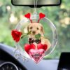 Cockapoo With Crown Diamond Ornament, Christmas Ornament, Dog Ornament, Xmas Dog Ornaments