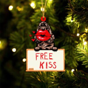 Cocker-Spaniel Free Kiss Christmas Ornament, Christmas Ornament,&hellip;