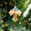 Cocker Spaniel Flowers Moon Ornament, Christmas Ornament, Dog Ornament, Xmas Dog Ornaments