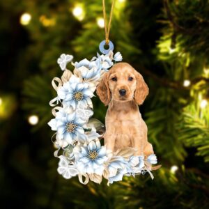 Cocker Spaniel Flowers Moon Ornament, Christmas Ornament,&hellip;