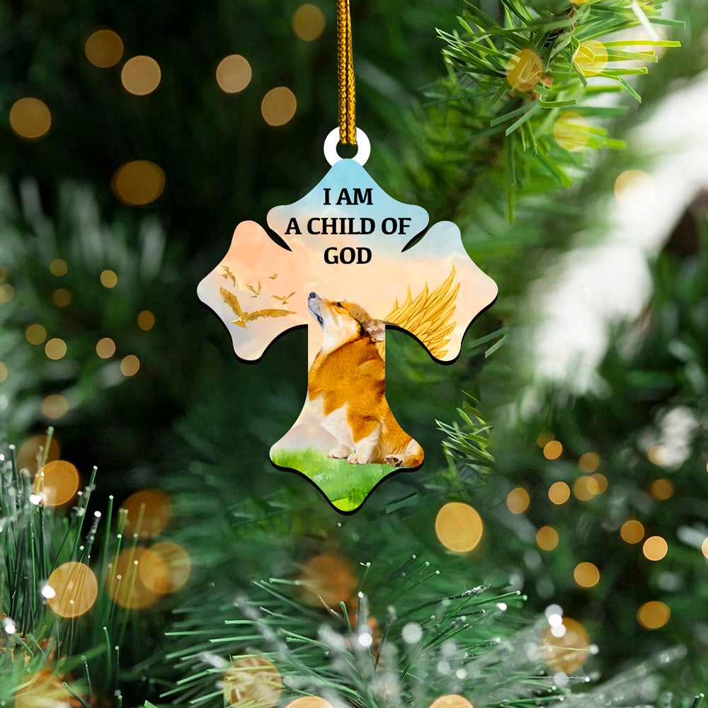 Corgi Child Of God Ornament, Christmas Ornament, Dog Ornament, Xmas Dog Ornaments