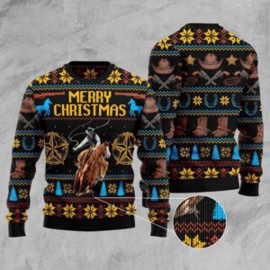 Cowboy Merry Christmas Ugly Christmas Sweater, Christmas&hellip;
