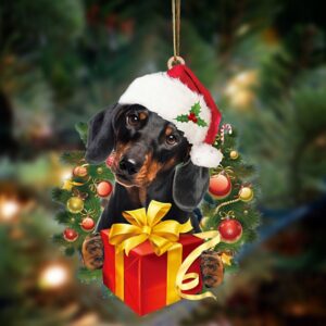 Dachshund-Dogs give gifts Hanging Ornament, Christmas Ornament,&hellip;