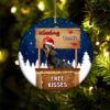 Corgi2 Free Kiss Christmas Ornament, Christmas Ornament, Dog Ornament, Xmas Dog Ornaments