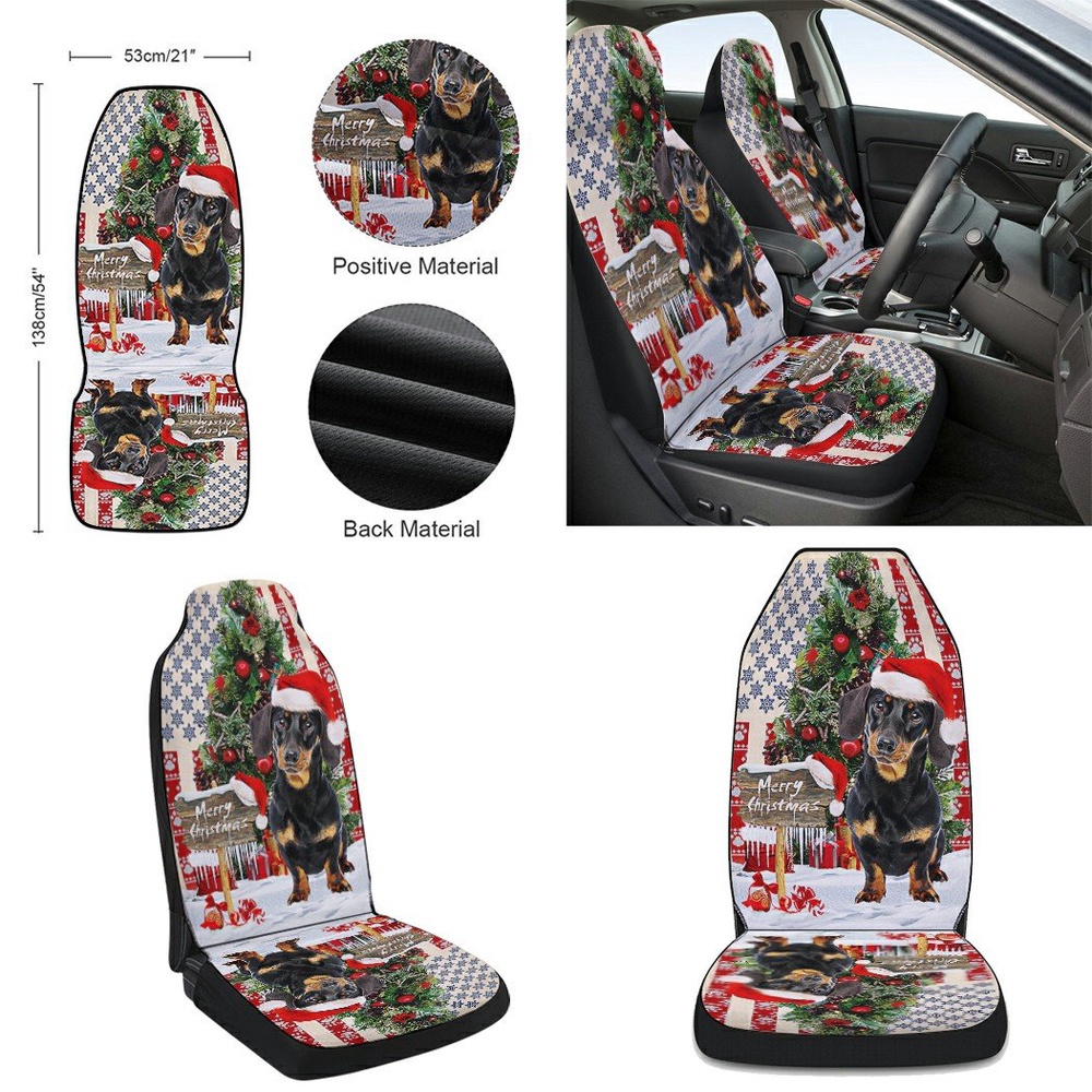Dachshund Dog Christmas American flag Seat Cover Cars, Christmas Car Seat Cover, Car Seat Cover