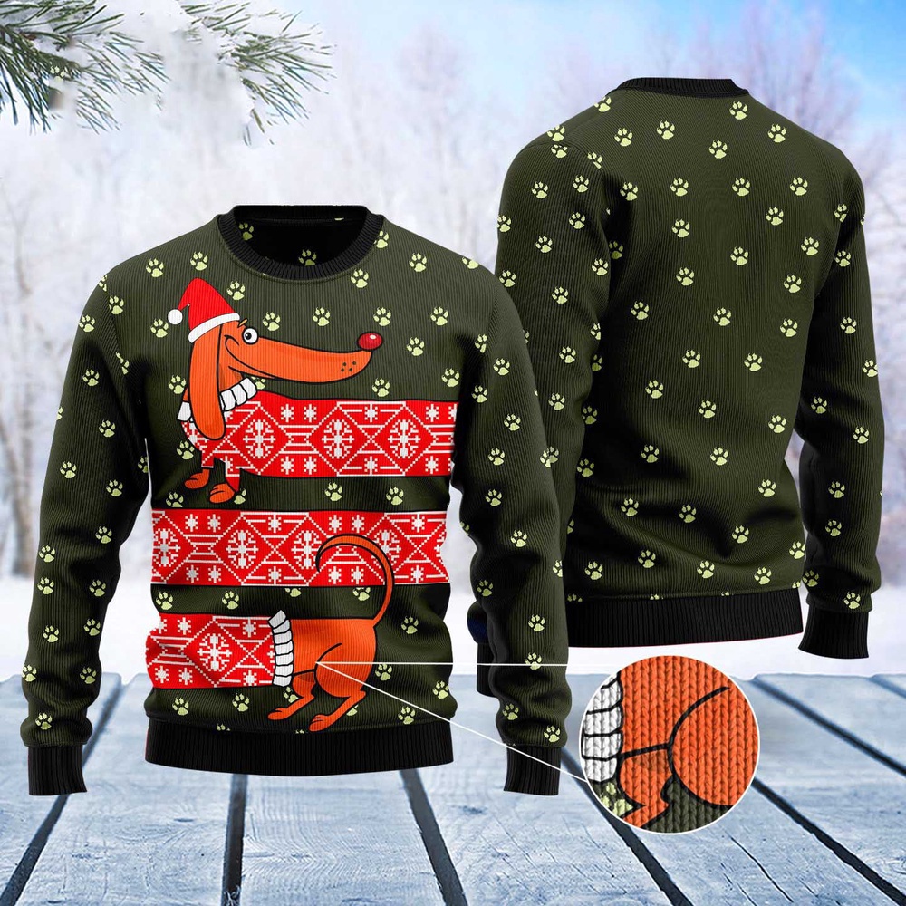 Dachshund Funny Christmas Ugly Christmas Sweater, Christmas Sweater, Ugly Sweater, Funny Xmas Sweaters