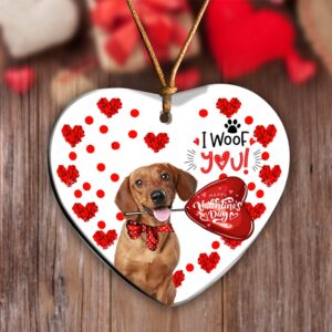 Dachshund Happy Valentine’s Day Ornament, Christmas Ornament,&hellip;