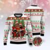 Dabbing Around The Christmas Tree Santa Claus And Goblin Ugly Christmas Sweater, Xmas Tree Sweater, Christmas Sweater
