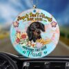 Dachshund With Balloons Christmas Ornament, Christmas Ornament, Dog Ornament, Xmas Dog Ornaments