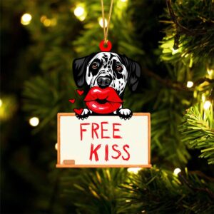 Dalmatian Free Kiss Christmas Ornament, Christmas Ornament,&hellip;
