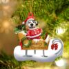 Dalmatian On The Candy Cane Christmas Ornament, Christmas Ornament, Dog Ornament, Xmas Dog Ornaments