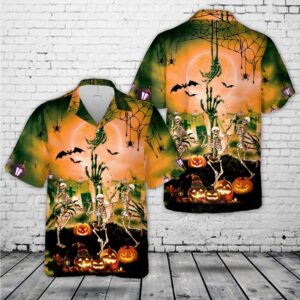 Dancing Skeletons Halloween Hawaiian Shirt, Halloween Hawaiian&hellip;