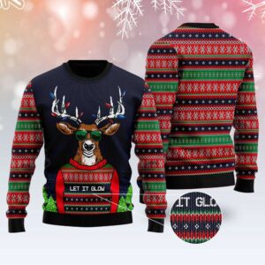 Deer Let It Glow Ugly Christmas Sweater,&hellip;
