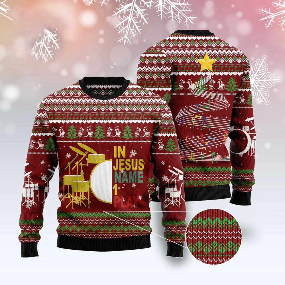 Drum I Play Ugly Christmas Sweater, Christmas Sweater, Ugly Sweater, Funny Xmas Sweaters