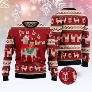 Fa Lalala Llama Ugly Christmas Sweater, Christmas&hellip;