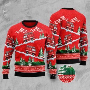 Fire Truck Ugly Christmas Sweater, Christmas Sweater,&hellip;