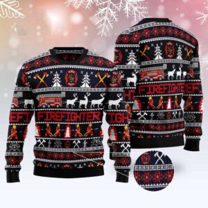 Firefighter Christmas Ugly Christmas Sweater, Christmas Sweater,&hellip;