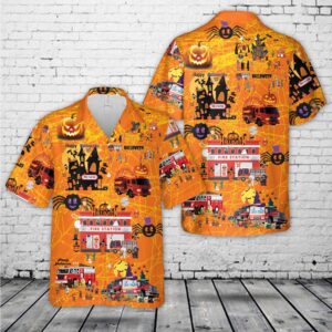 Firefighter Halloween Hawaiian Shirt, Halloween Hawaiian Shirt,&hellip;
