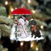 Fox Terrier On The Hands Of Jesus Ornament, Christmas Ornament, Dog Ornament, Xmas Dog Ornaments