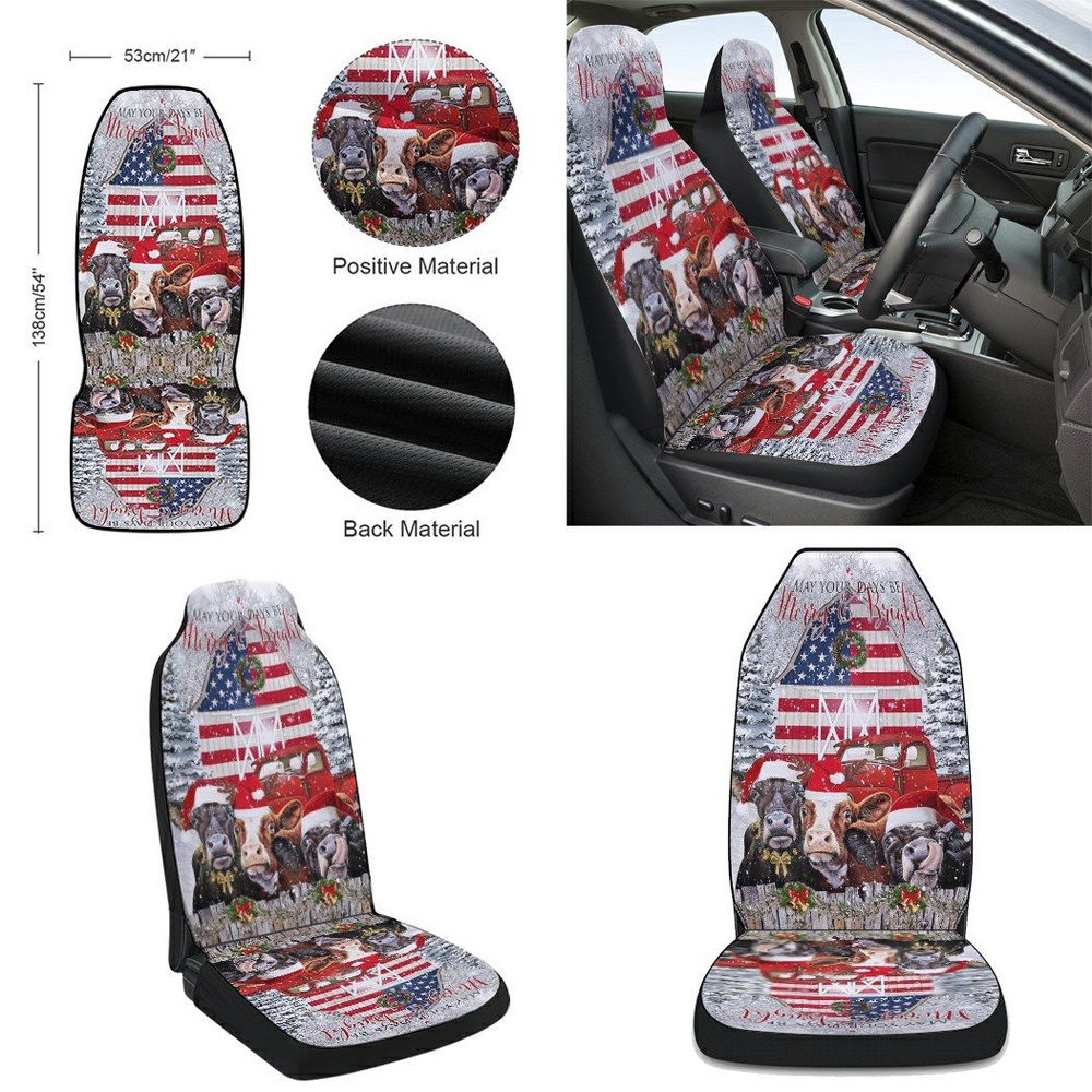 Funny Cows At Christmas. Be Merry And Bright Seat Cover Cars, Christmas Car Seat Cover, Car Seat Cover Funny Cows At Christmas. Be Merry And Bright Seat Cover Cars, Christmas Car Seat Cover, Car Seat Cover