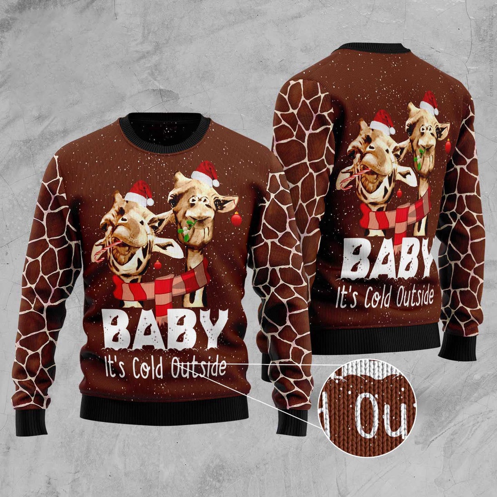 Funny Giraffe Ugly Christmas Sweater, Christmas Sweater, Ugly Sweater, Funny Xmas Sweaters