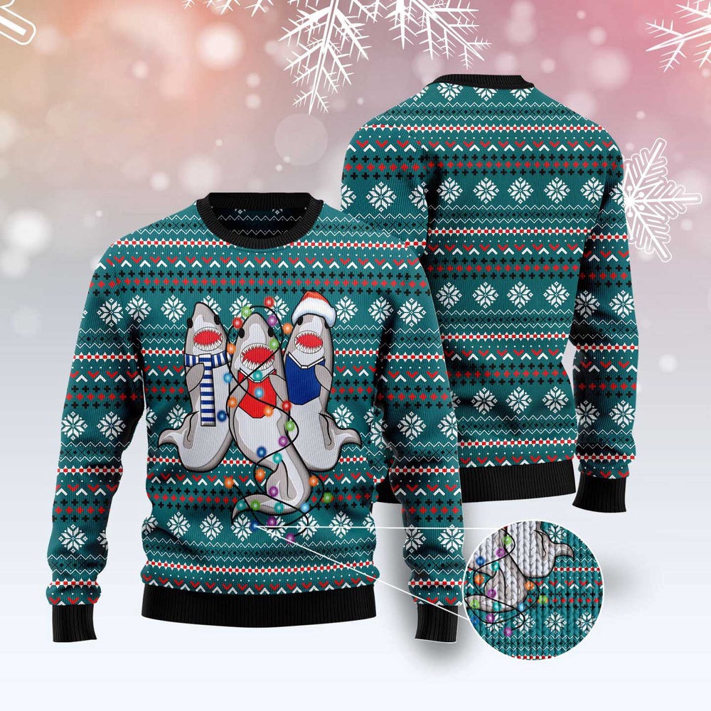 Funny Shark Ugly Christmas Sweater, Christmas Sweater, Ugly Sweater, Funny Xmas Sweaters