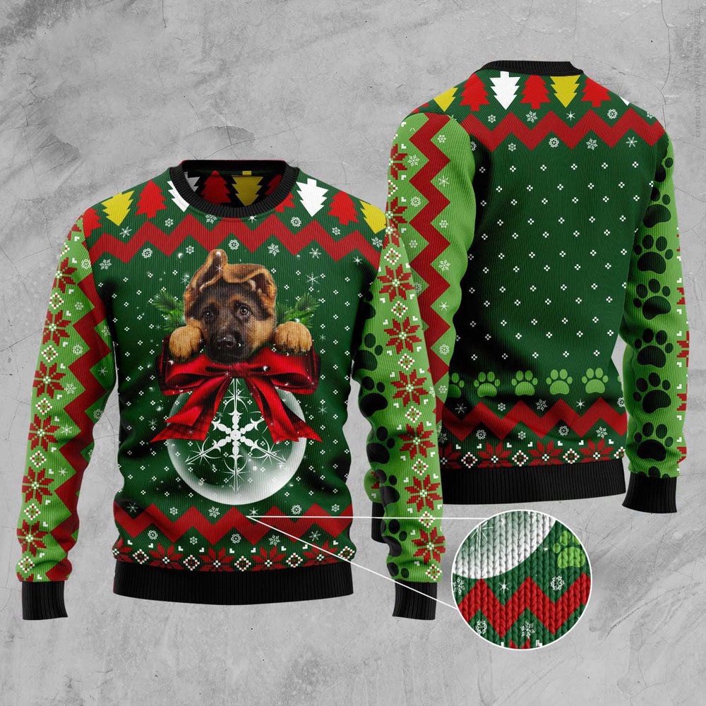 German Shepherd Christmas Ugly Christmas Sweater, Christmas Sweater, Ugly Sweater, Funny Xmas Sweaters
