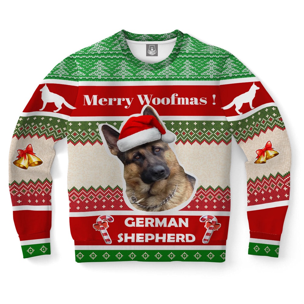 German Shepherd Dog Ugly Christmas Sweater, Christmas Sweater, Ugly Sweater, Funny Xmas Sweaters