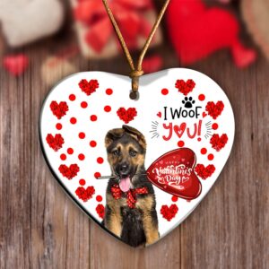 German Shepherd Happy Valentine’s Day Ornament, Christmas&hellip;