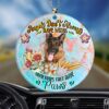 German shepherd Sleeping In The Seashell Ornament, Christmas Ornament, Dog Ornament, Xmas Dog Ornaments