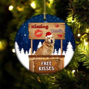 Golden Retriever 1 Kissing Booth Christmas Ornament,&hellip;