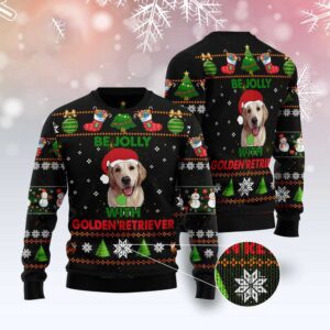 Golden Retriever Be Jolly Ugly Christmas Sweater,&hellip;
