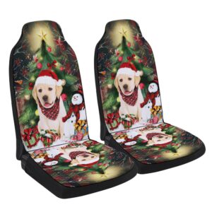 Golden Retriever Christmas American flag Seat Cover&hellip;